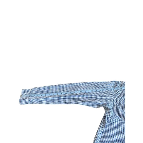 Ralph Lauren‎ Men's Blue Plaid Cotton Long Sleeve Button Down Dress Shirt Large - Picture 11 of 12